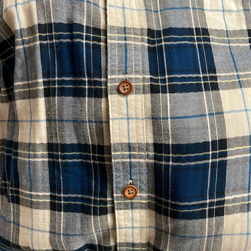 American Eagle Men’s Blue Plaid Long Sleeve Button Up Shirt XL, Slim Fit - Picture 5 of 8